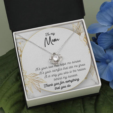 To My Mom Thank You For Everything That You Do Necklace SO45 - Charming Present