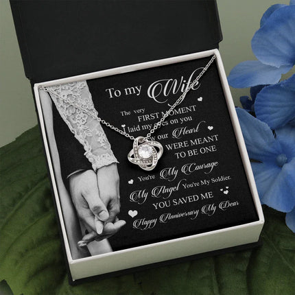 To My Wife I Knew Our Hearts Were Meant To Be One Necklace SO25 - Charming Present