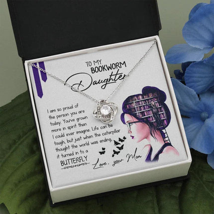 To My Bookworm Daughter - So Proud Of You - Necklace KT22 - Charming Present