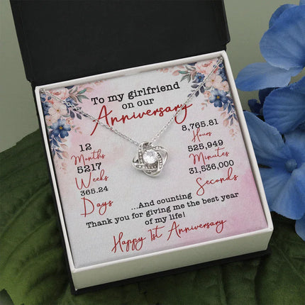 To My Girlfriend On Our Aniversary Necklace SO02v1 - Charming Present