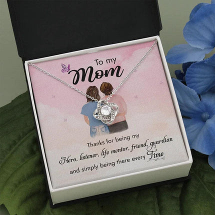 To My Mom Thanks For Being My Hero Necklace SO46 - Charming Present