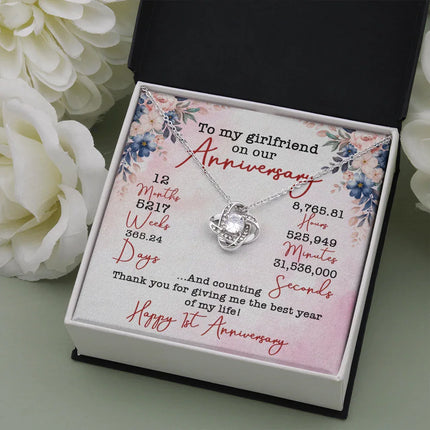 To My Girlfriend On Our Aniversary Necklace SO02v1 - Charming Present