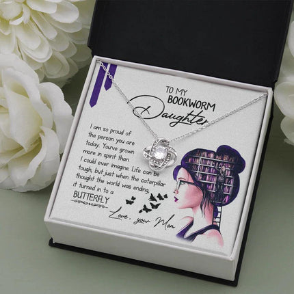 To My Bookworm Daughter - So Proud Of You - Necklace KT22 - Charming Present
