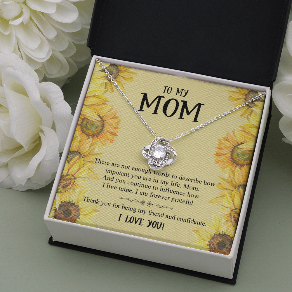 To My Mom Thank You For Being My Friend And Confidante Necklace SO51
