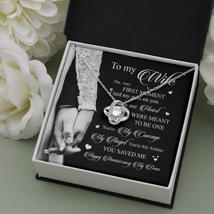 To My Wife I Knew Our Hearts Were Meant To Be One Necklace SO25 - Charming Present