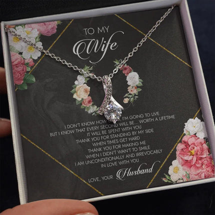 To My Wife I Am Unconditionally And Irrevocably In Love With You - Necklace SO23v2 - Charming Present