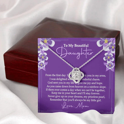To My Beautiful Daughter - You'll Alway Be My Little Girl - Necklace SO76V - Charming Present