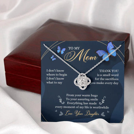 To My Mom - Thank You For All Your Sacrifices - Necklace SO07T - Charming Present