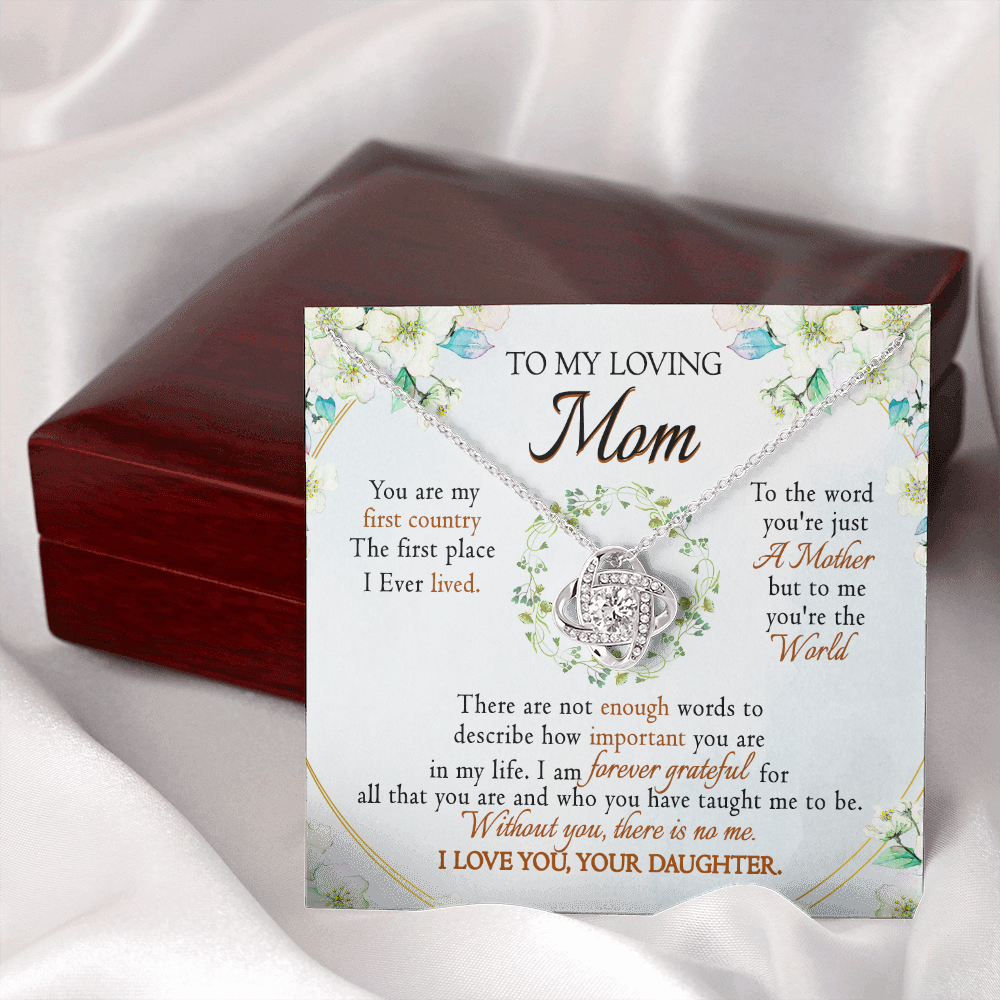 To My Loving Mom - You're The World To Me - Necklace SO52V