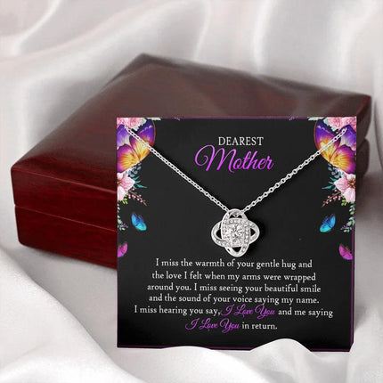 To My Mom In Heaven - I Miss The Warmth Of Your Gentle Hug - Necklace SO90V - Charming Present