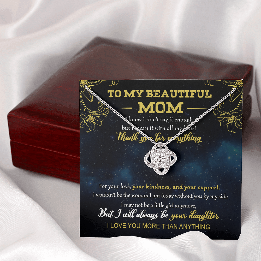 To My Beautiful Mom - I Love You More Than Anything - Necklace SO05V