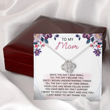 To My Mom - Your Love Has Been My Only Support - Necklace SO59V - Charming Present