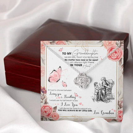 To My Granddaughter - I AM Right There In Your Heart - Necklace DR15 - Charming Present