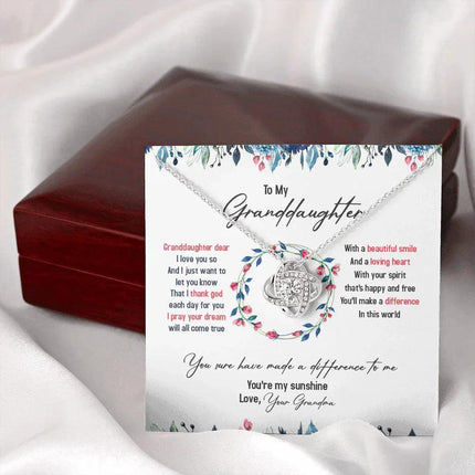 To My Granddaughter I Pray Your Dream Will All Come True - Necklace SO36T - Charming Present