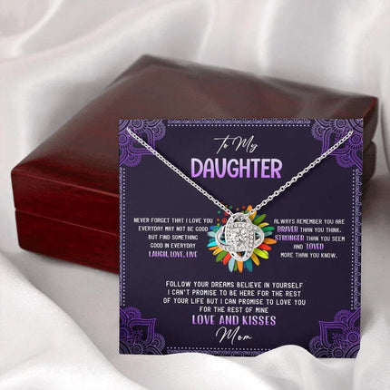 To My Daughter - Never Forget That I Love You - Hippie Necklace SO114T - Charming Present