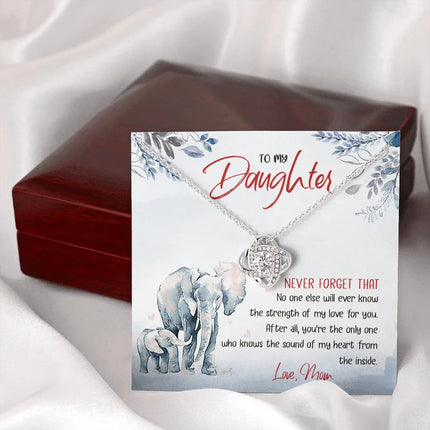 To My Daughter - No One Will Ever Know The Strength Of My Love - Necklace SO24T - Charming Present
