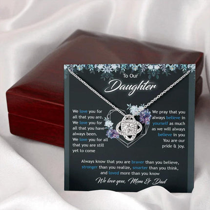 To Our Daughter We Love You Mom & Dad - Necklace SO47T - Charming Present