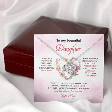 To My Daughter Hold This Close To Feel My Love - Necklace SO96 - Charming Present