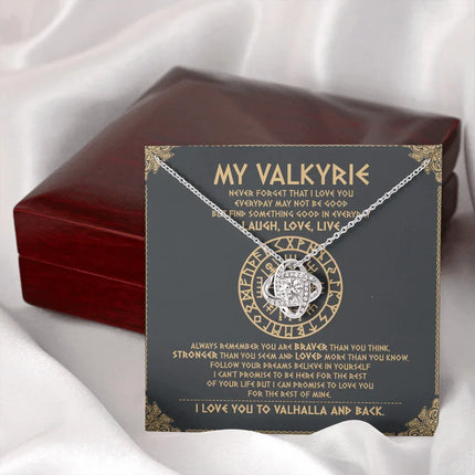 To My Daughter - Never Forget That I Love You To Valhalla - Viking Necklace SO111T - Charming Present