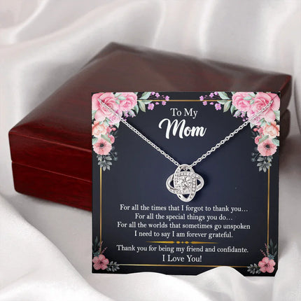 To My Mom - Thank You For Being My Friend and Confidante - Necklace SO105V - Charming Present