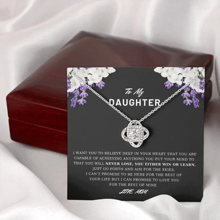 To My Daughter - Believe Deep In Your Heart - Necklace DR03 - Charming Present