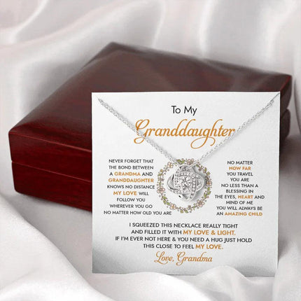 To My Granddaughter - Never Forget That The Bond Between A Grandma And Granddaughter - Necklace DR17 - Charming Present