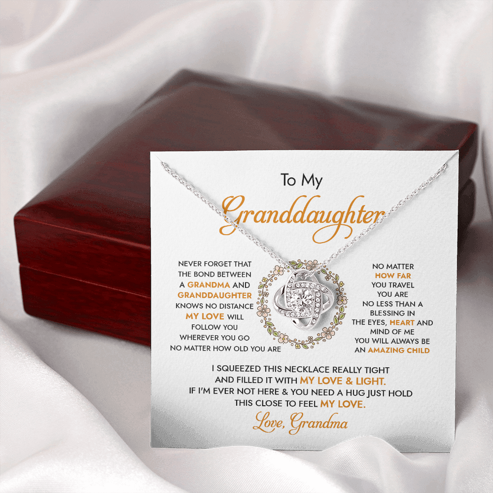 To My Granddaughter - Never Forget That The Bond Between A Grandma And Granddaughter - Necklace DR17