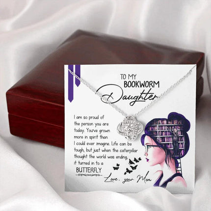To My Bookworm Daughter - So Proud Of You - Necklace KT22 - Charming Present
