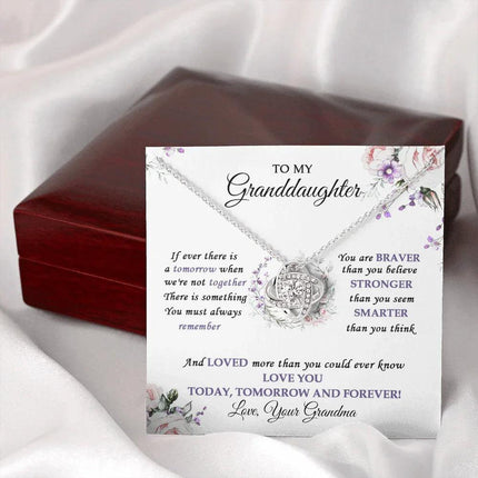 To My Granddaughter Love You Today, Tomorrow And Forever - Necklace SO32V - Charming Present