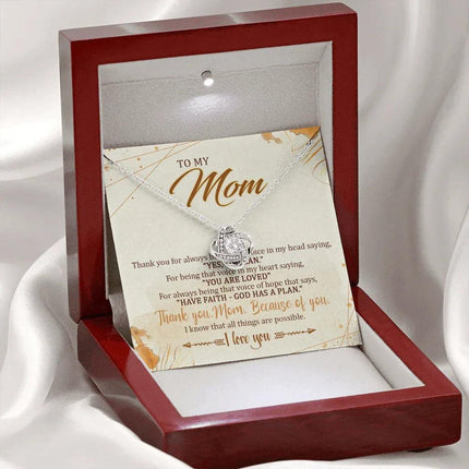 To My Mom Because Of You,I Know That All Things Are Possible - Necklace SO12T - Charming Present