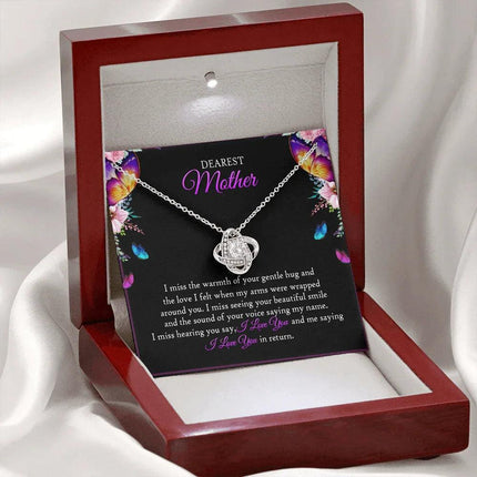 To My Mom In Heaven - I Miss The Warmth Of Your Gentle Hug - Necklace SO90V - Charming Present