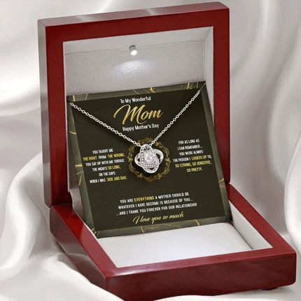 To The Best Mom - Happy Mother's Day The Person I Looked Up To - Necklace SO41Tv2 - Charming Present