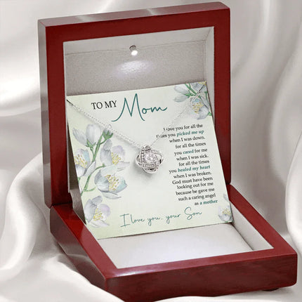 To My Mom - You're My Caring Angel - Necklace SO53V - Charming Present