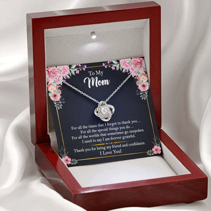 To My Mom - Thank You For Being My Friend and Confidante - Necklace SO105V - Charming Present