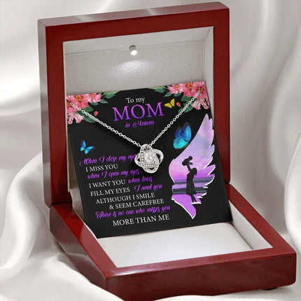 To My Mom In Heaven - I Miss You - Necklace SO91T - Charming Present