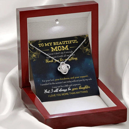To My Beautiful Mom - I Love You More Than Anything - Necklace SO05V - Charming Present