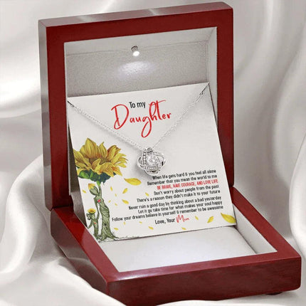 To My Sunflower Daughter - Believe In Yourself & Remember To Be Awesome - Necklace SO104T - Charming Present