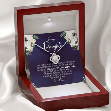 To My Daughter - You Either Win Or Learn -Necklace SO68 - Charming Present