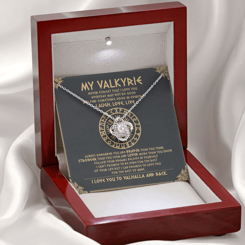 To My Daughter - Never Forget That I Love You To Valhalla - Viking Necklace SO111T