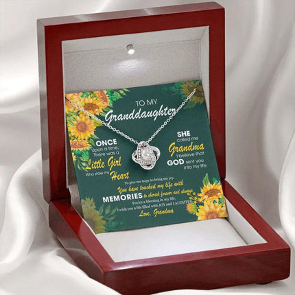 To My Granddaughter - God Sent You Into My Life - Necklace DR12 - Charming Present