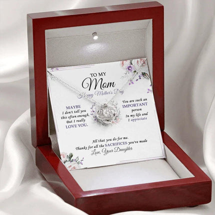 To My Mom - Happy Mother's Day And I Really Love You - Necklace SO38VV2 - Charming Present