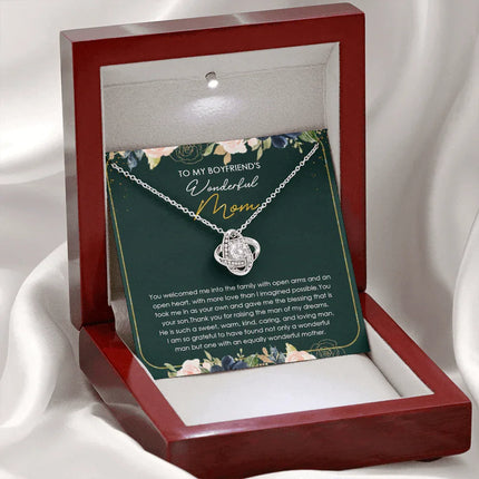 To My Boyfriend's Mom Thank You For Raising The Man Of My Dreams Necklace SO22V - Charming Present
