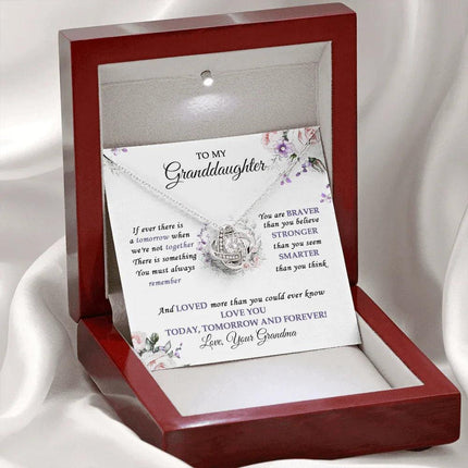 To My Granddaughter Love You Today, Tomorrow And Forever - Necklace SO32V - Charming Present