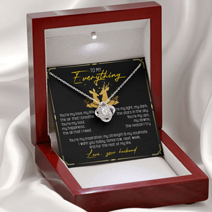 To My Everything - You Are My Soul And Happiness - LoveKnot Necklace SO115T