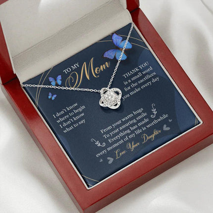 To My Mom - Thank You For All Your Sacrifices - Necklace SO07T - Charming Present
