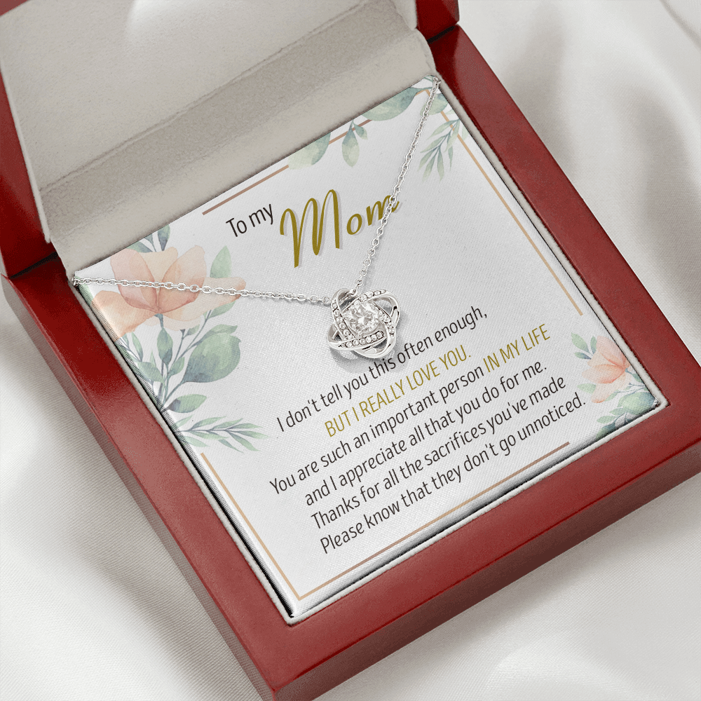 To My Mom Thanks For All The Sacrifices You've Made - Necklace SO27T