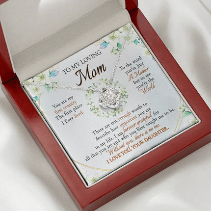 To My Loving Mom - You're The World To Me - Necklace SO52V - Charming Present