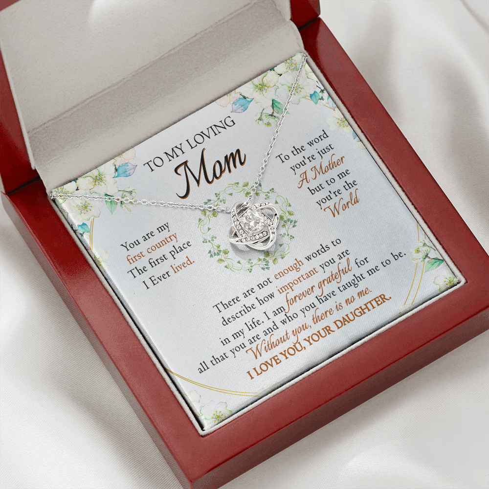 To My Loving Mom - You're The World To Me - Necklace SO52V