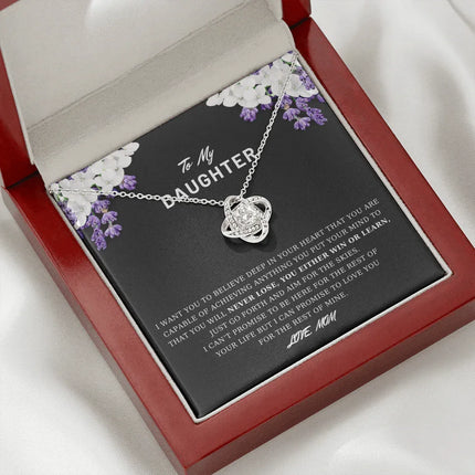 To My Daughter - Believe Deep In Your Heart - Necklace DR03 - Charming Present