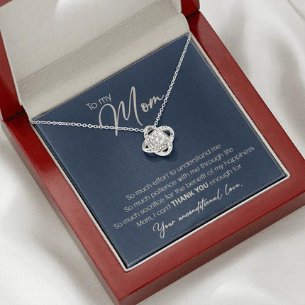 To My Mom I Can't Thank You Enough Necklace SO10T - Charming Present